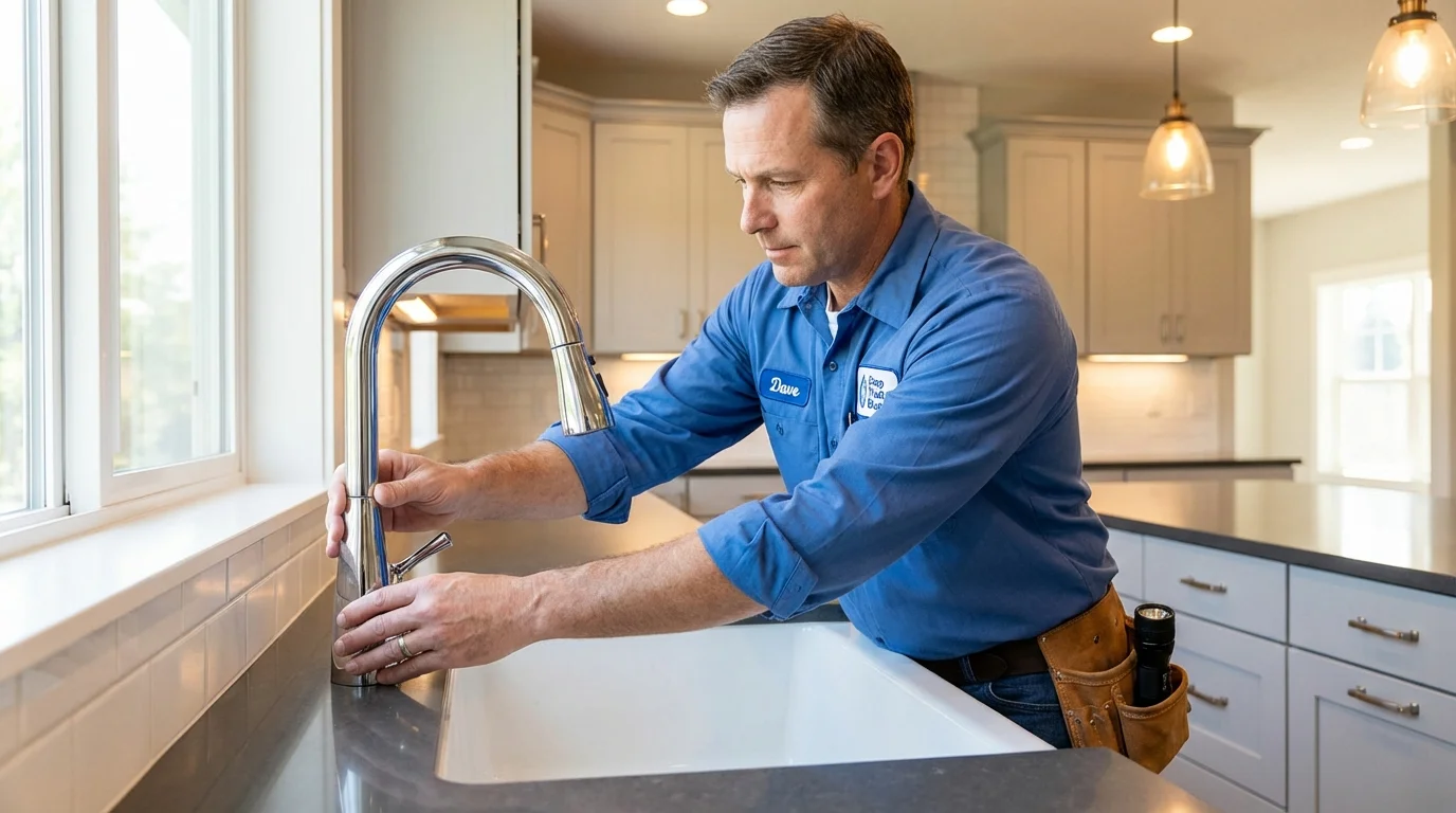 Kitchen faucet installation by Johns Plumbing LLC in Grantham