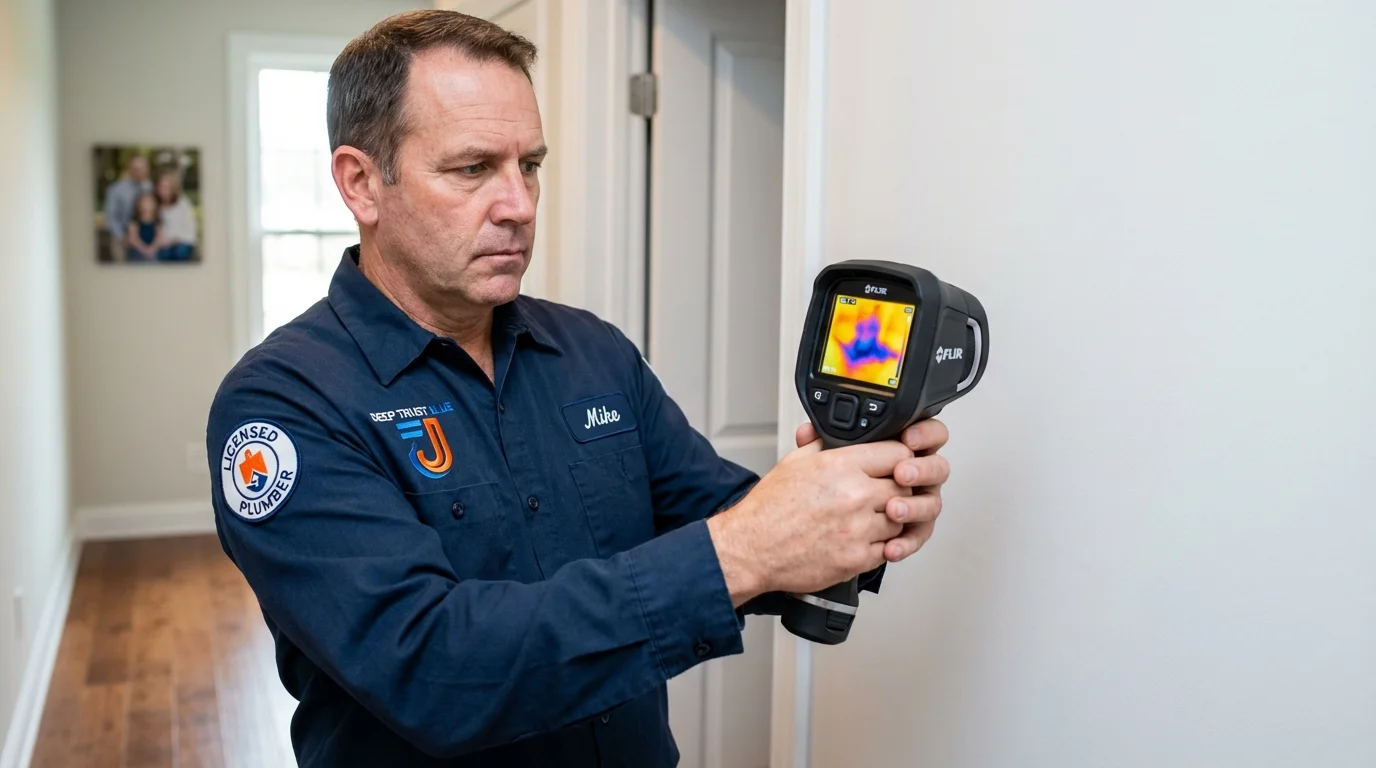 Thermal imaging leak detection by Johns Plumbing LLC in Grantham